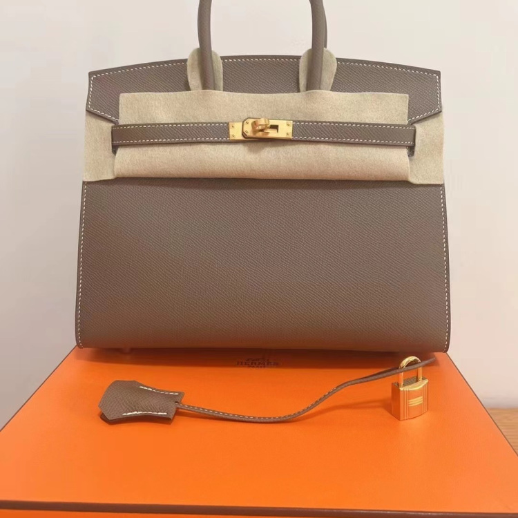 25cm Hermes Matte Elephant Gray Crocodile Birkin with Diamonds For Sale at  1stDibs