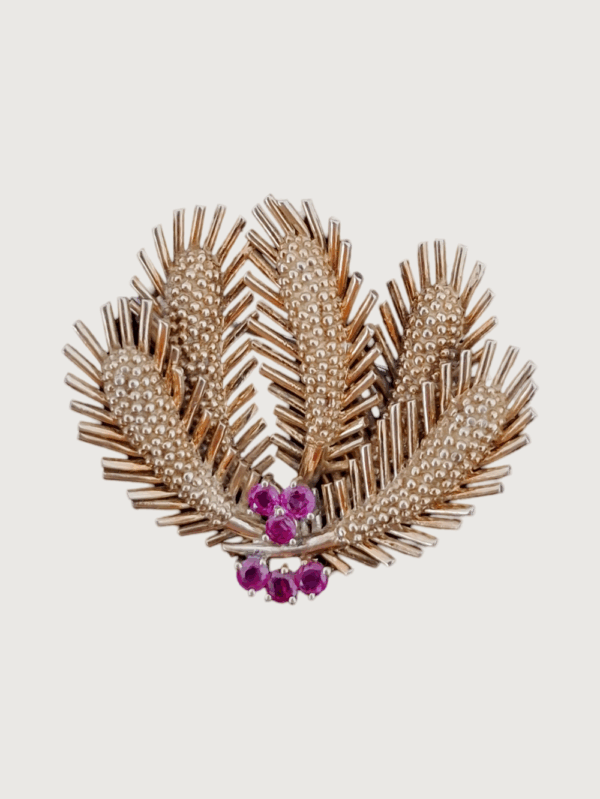 Tiffany Brooch Cactus 18k Yellow Gold
