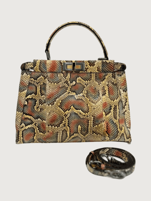 Fendi Large Pikaboo Multicolor Python