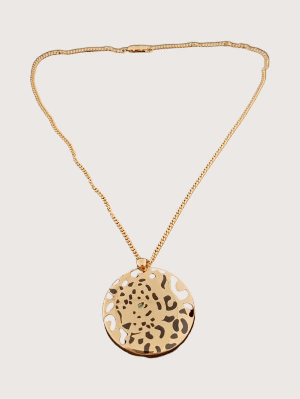 Cartier panthère 18k Gold,Enamel and Emerald Pendent