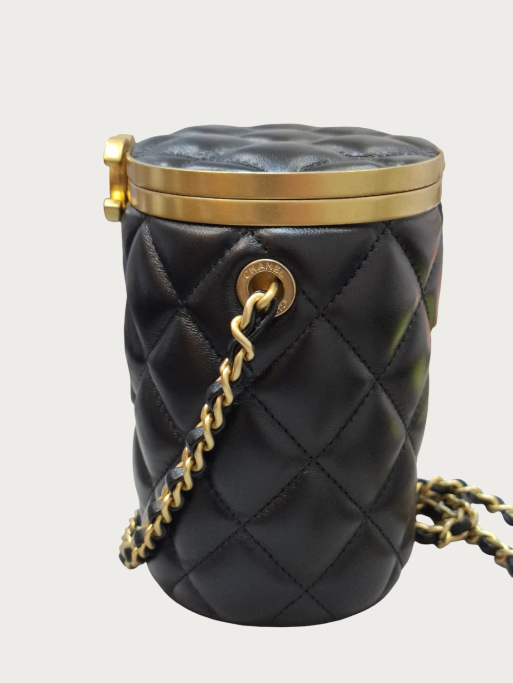 Chanel Mini Black Lambskin Crown Box Bag - Image 4