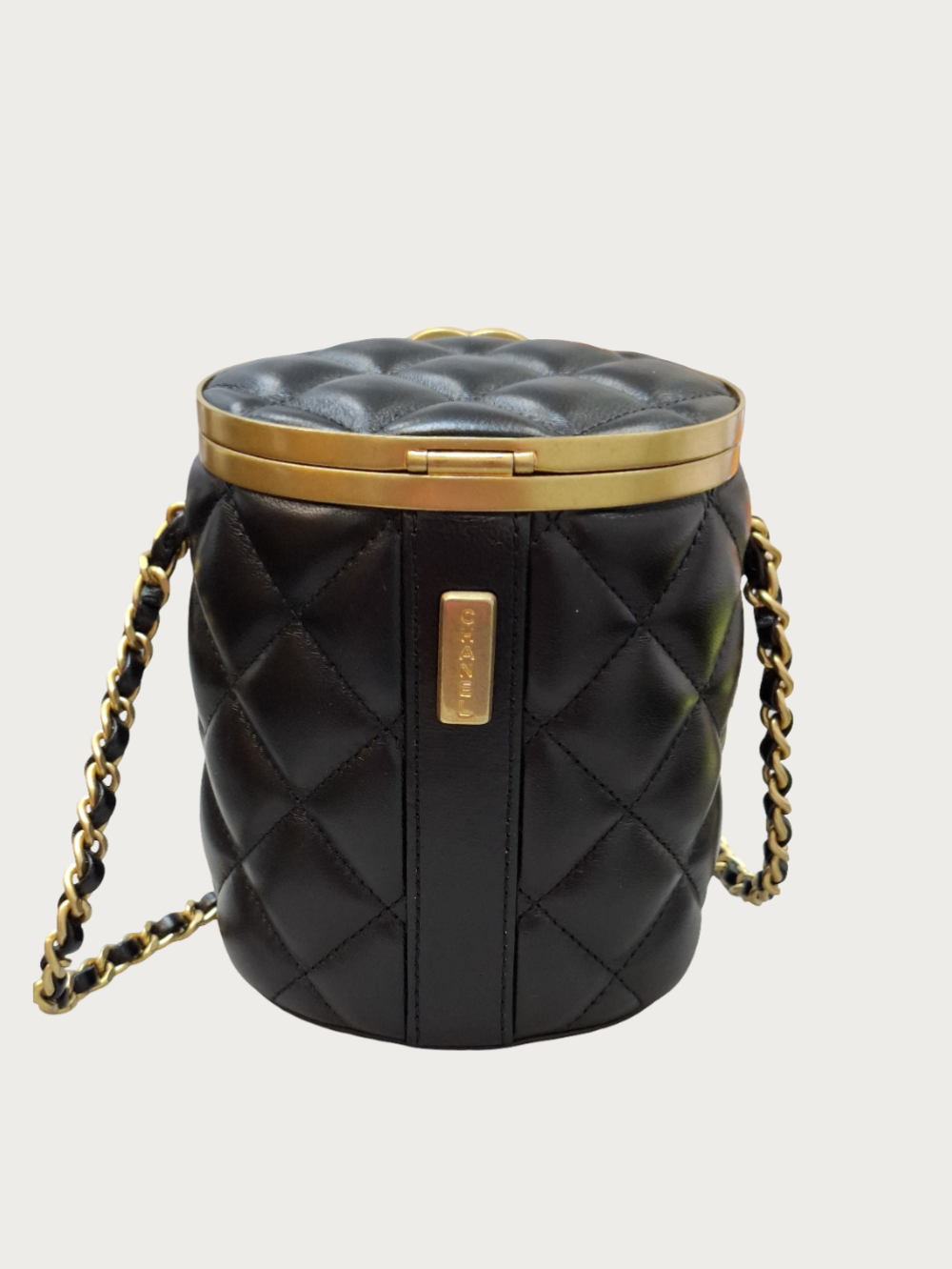 Chanel Mini Black Lambskin Crown Box Bag - Image 2