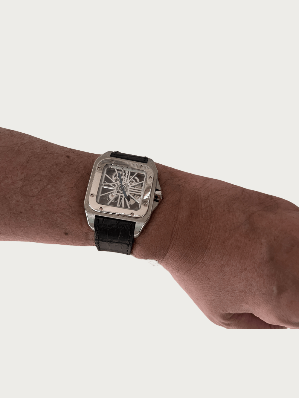 Cartier Santos 100 Skeleton XL in Palladium Limited Edition - Image 8