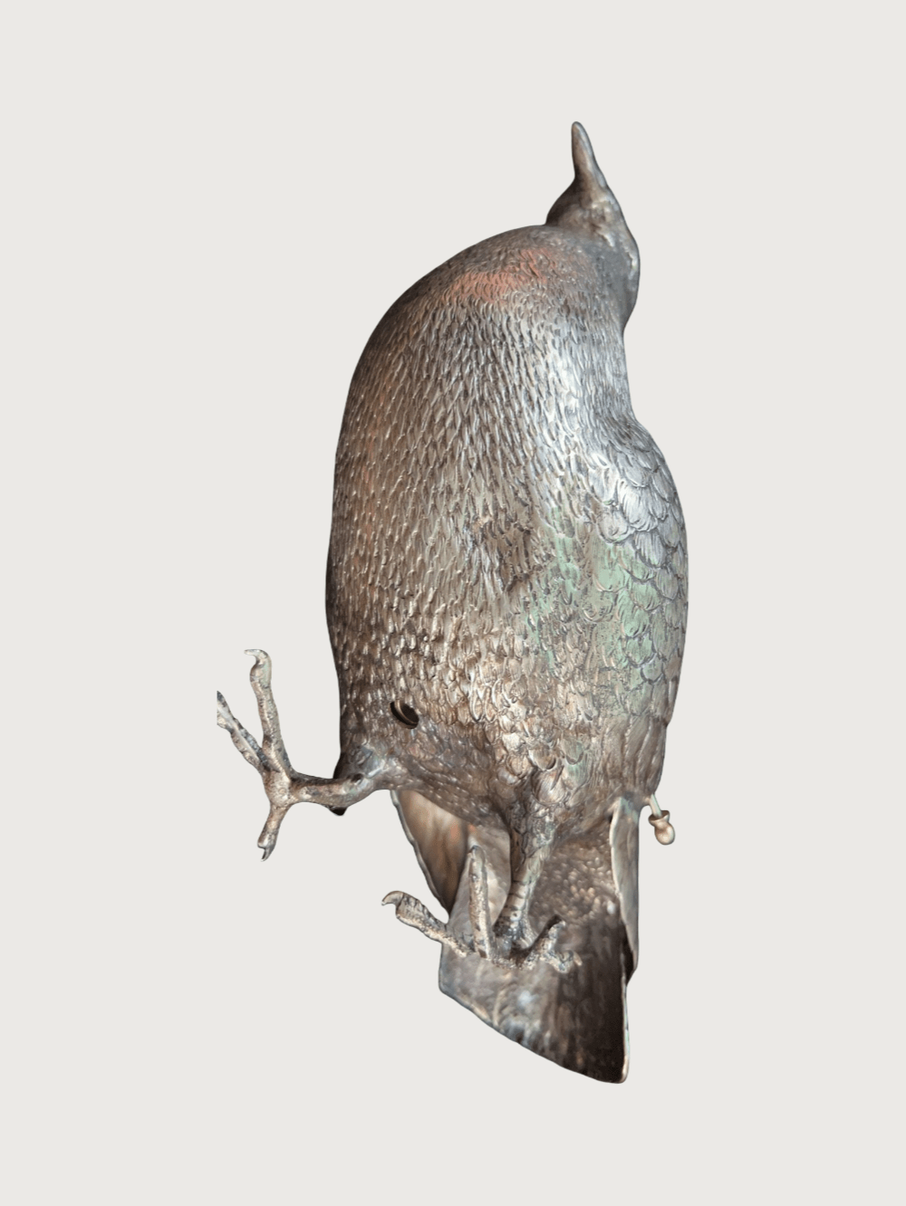 LARGE VINTAGE STERLING SILVER PIGEON BIRD BOX - Image 3