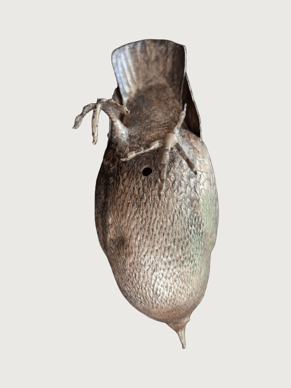 LARGE VINTAGE STERLING SILVER PIGEON BIRD BOX - Image 4